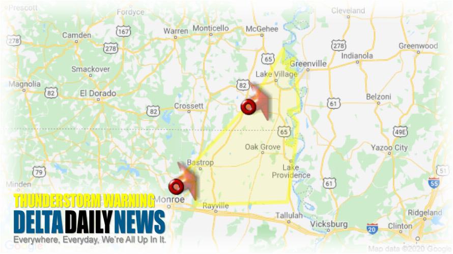 Thunderstorm Warning for E. Carroll Parish, LA and 5 More