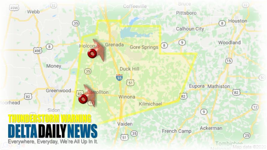 Thunderstorm Warning for Webster County MS and 3 More