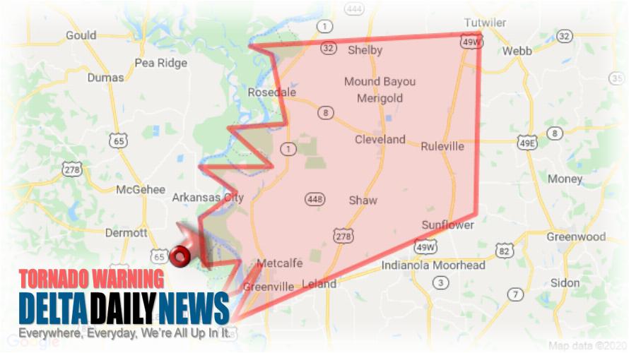 Tornado Warning for Sunflower County MS and 2 More