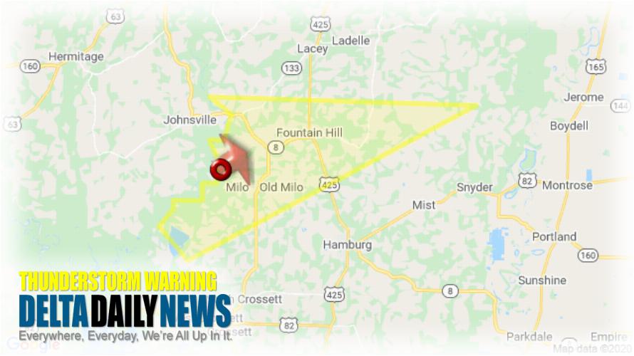 Thunderstorm Warning for Ashley County AR