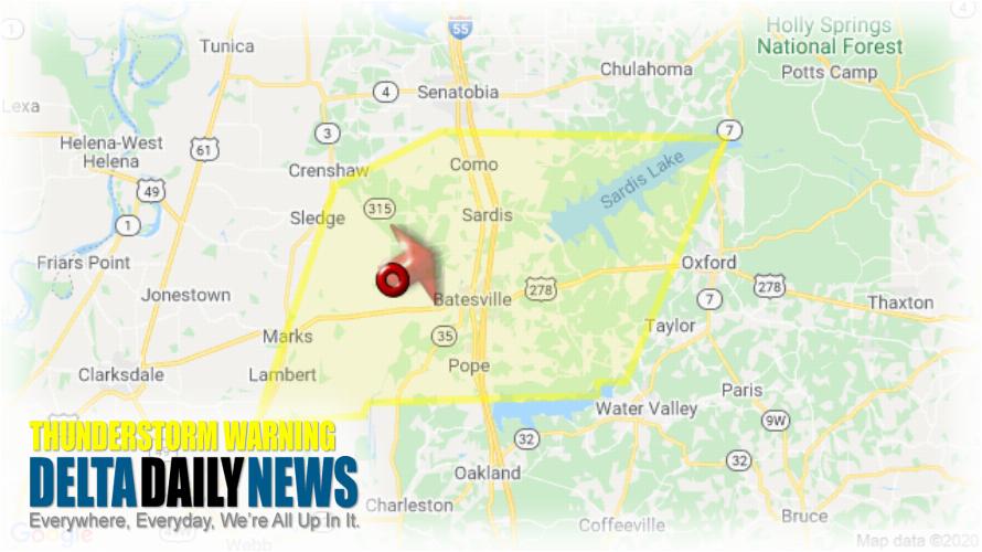 Thunderstorm Warning for Quitman County MS and 2 More