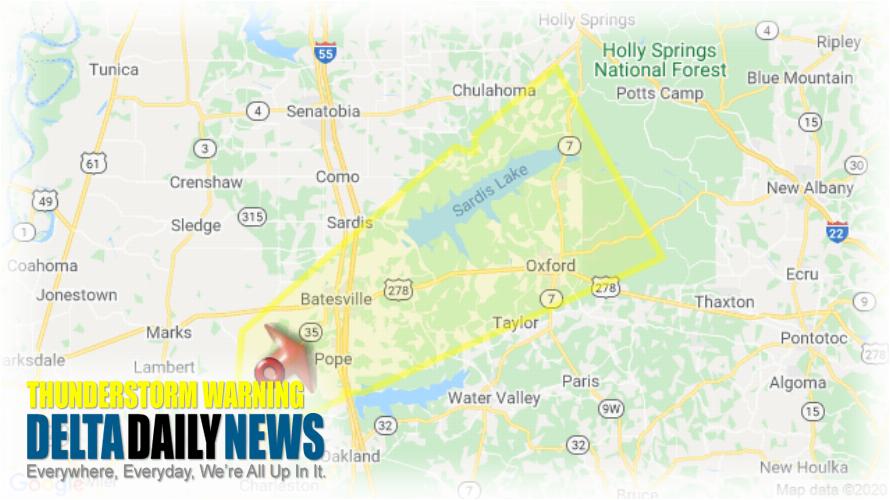 Thunderstorm Warning for Lafayette County MS and 3 More