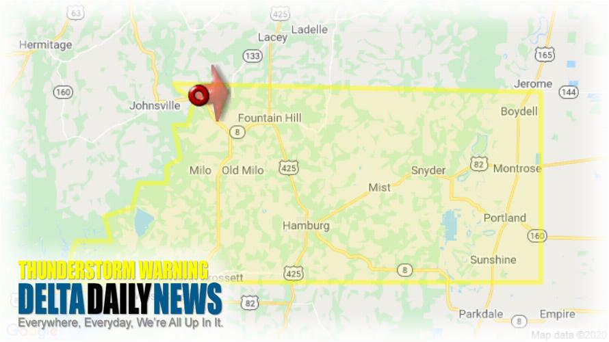 Thunderstorm Warning for Ashley County AR