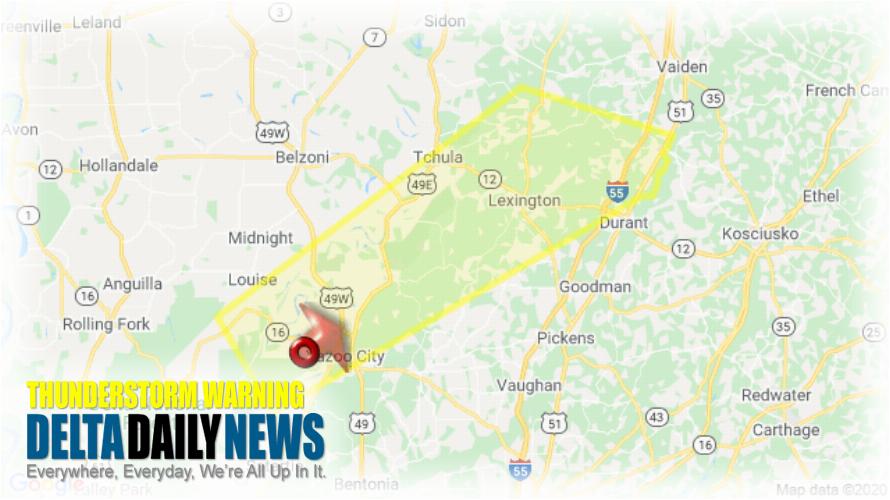 Thunderstorm Warning for Holmes County MS and 2 More