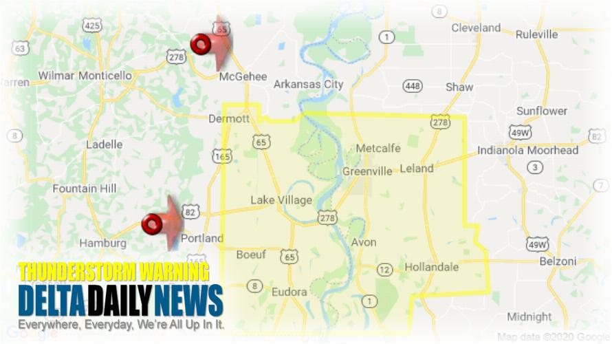 Thunderstorm Warning for Washington County MS and 1 More