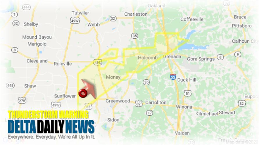 Thunderstorm Warning for Leflore County MS and 1 More