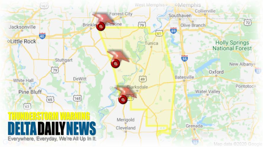 Thunderstorm Warning for Lee County AR and 7 More