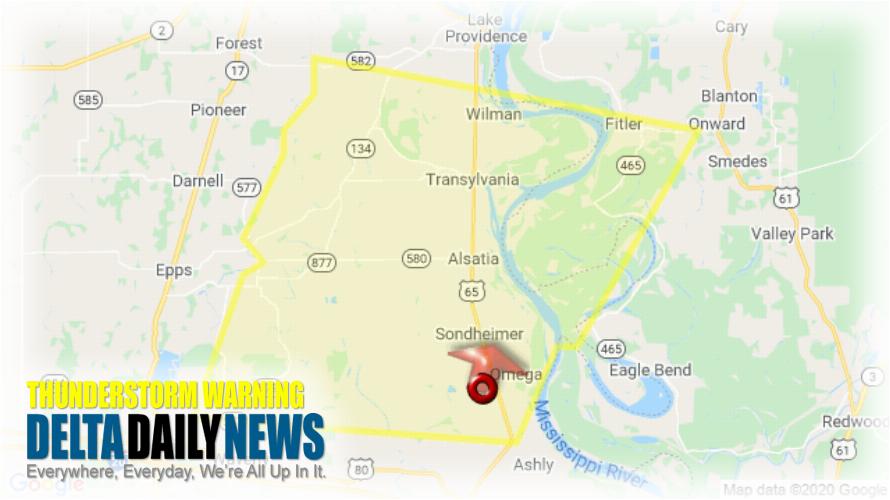 Thunderstorm Warning for Madison Parish, LA and 2 More