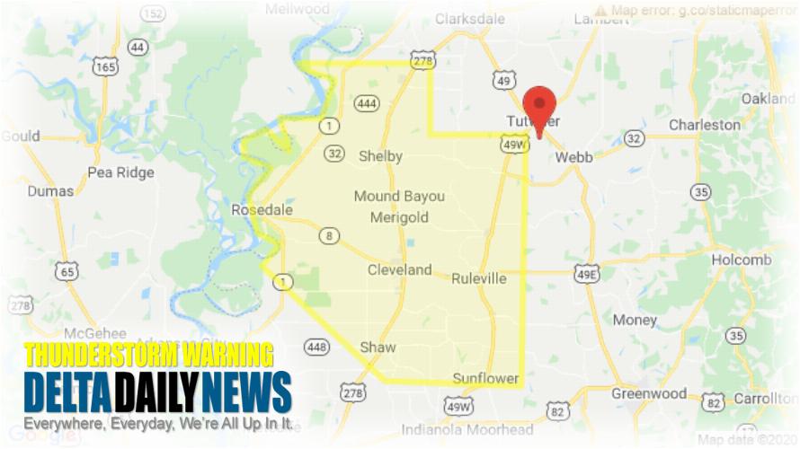 Thunderstorm Warning for Bolivar County MS and 1 More