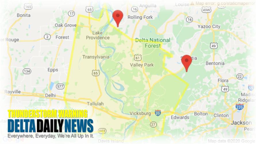 Thunderstorm Warning for Warren County MS and 4 More