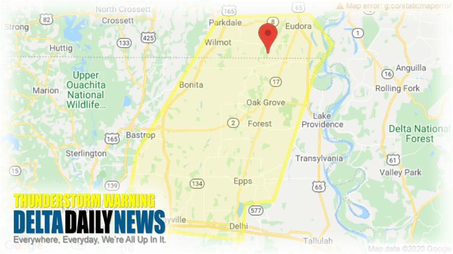 Thunderstorm Warning for W. Carroll Parish, LA and 5 More