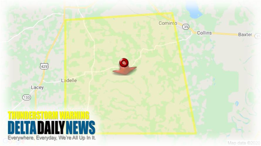 Thunderstorm Warning for Drew County AR