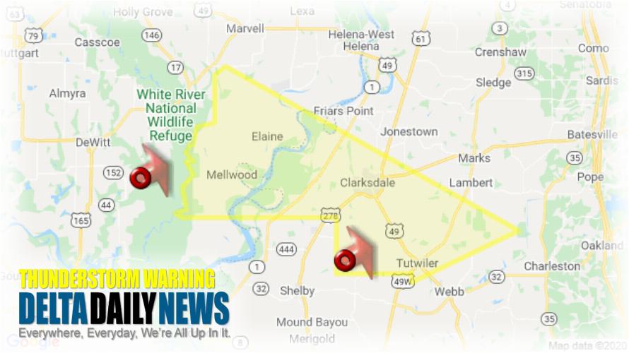 Thunderstorm Warning for Phillips County AR and 3 More