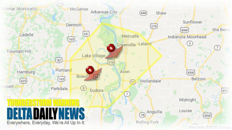 Thunderstorm Warning for Washington County MS and 1 More
