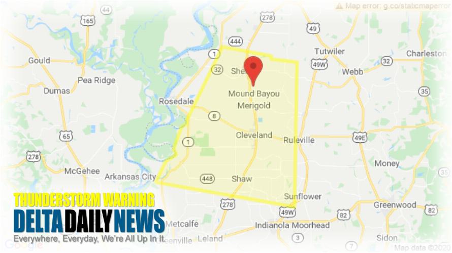 Thunderstorm Warning for Sunflower County MS and 1 More