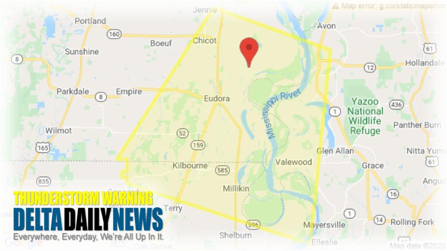 Thunderstorm Warning for W. Carroll Parish, LA and 4 More