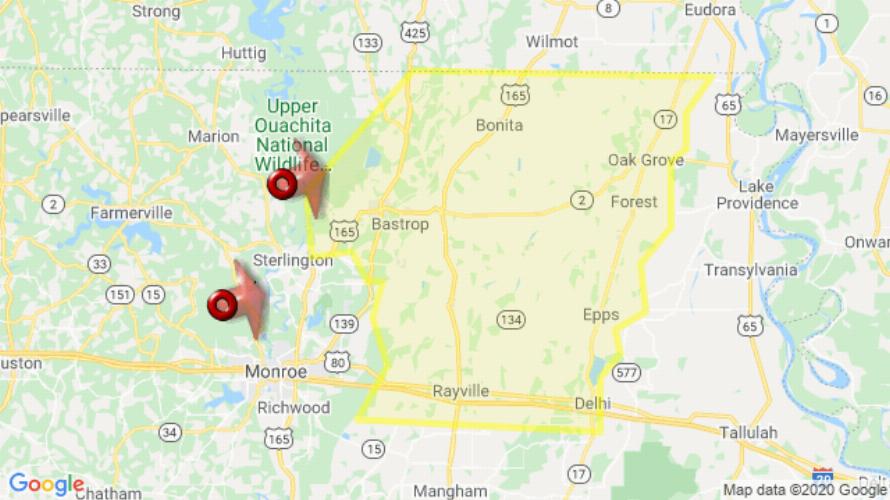 Thunderstorm Warning for Richland Parish, LA and 2 More