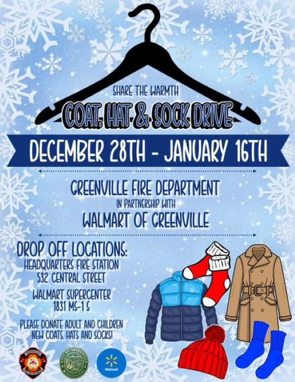 Coat, Hat, And Sock Drive In Greenville