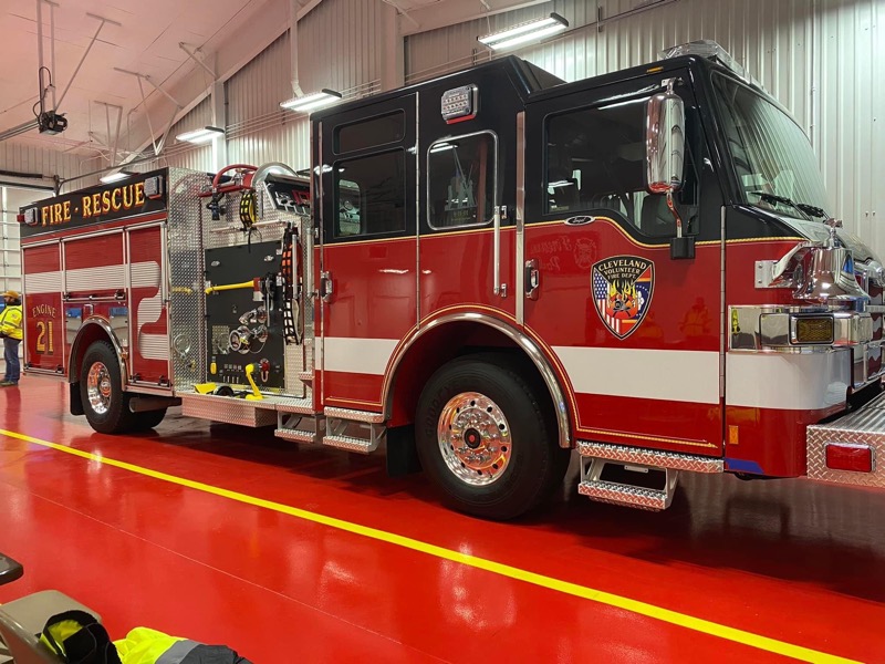 Cleveland Volunteer Fire Department Unveils New Pumper