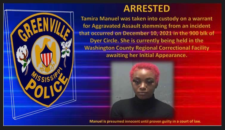 Greenville Woman Arrested on Aggravated Assault Warrant