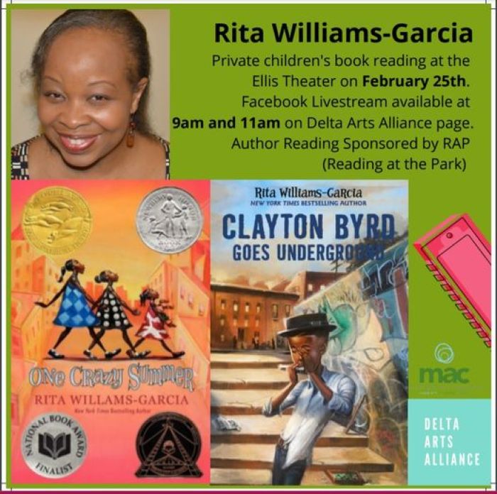 Best Selling Author Appearing at Delta Arts Alliance