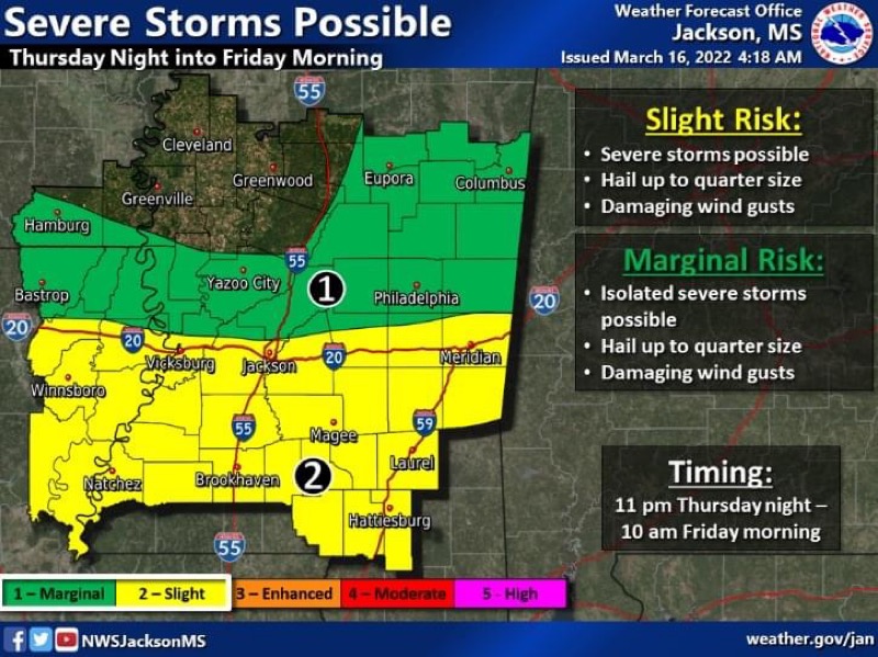 Severe Storms and Hail Likely Thursday Night