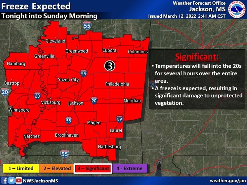 Hard Freeze Expected Tonight