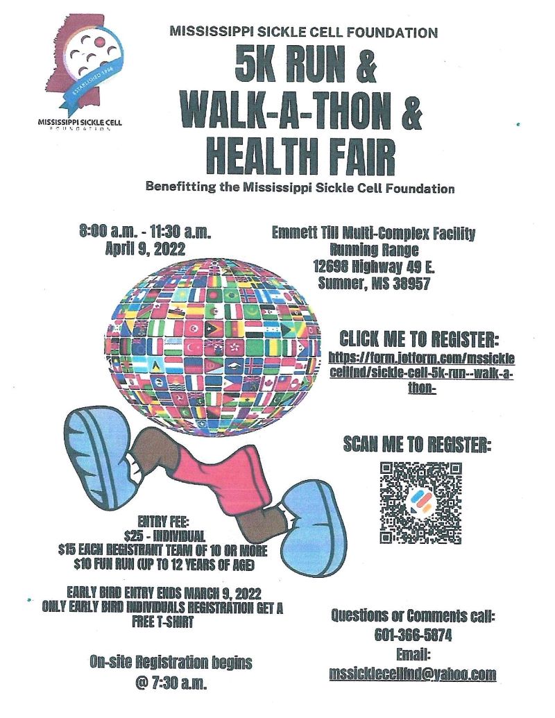 Sickle Cell Foundation 5k Run, Walk-A-Thon, and Health Fair in Need of Sponsorship