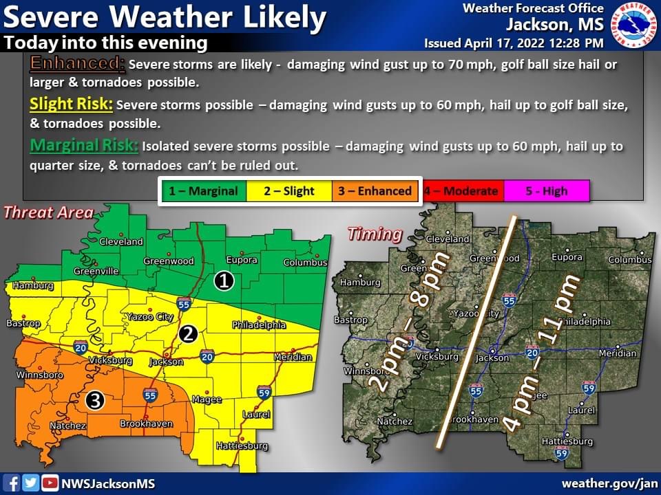 Hail On Way With Southern Mississippi Bearing The Brunt