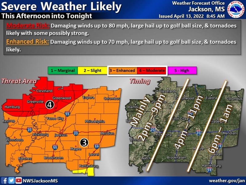 Serious Weather Headed Into MS This Afternoon