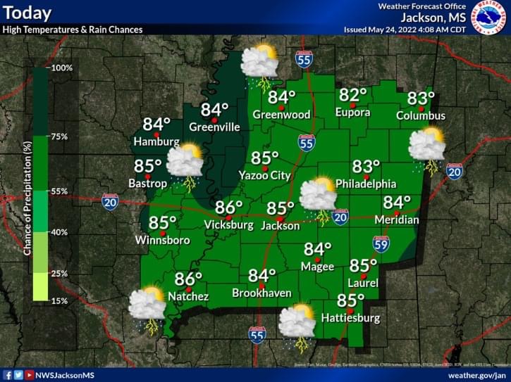 Isolated Severe Storms Are Possible This Afternoon Into This Evening.