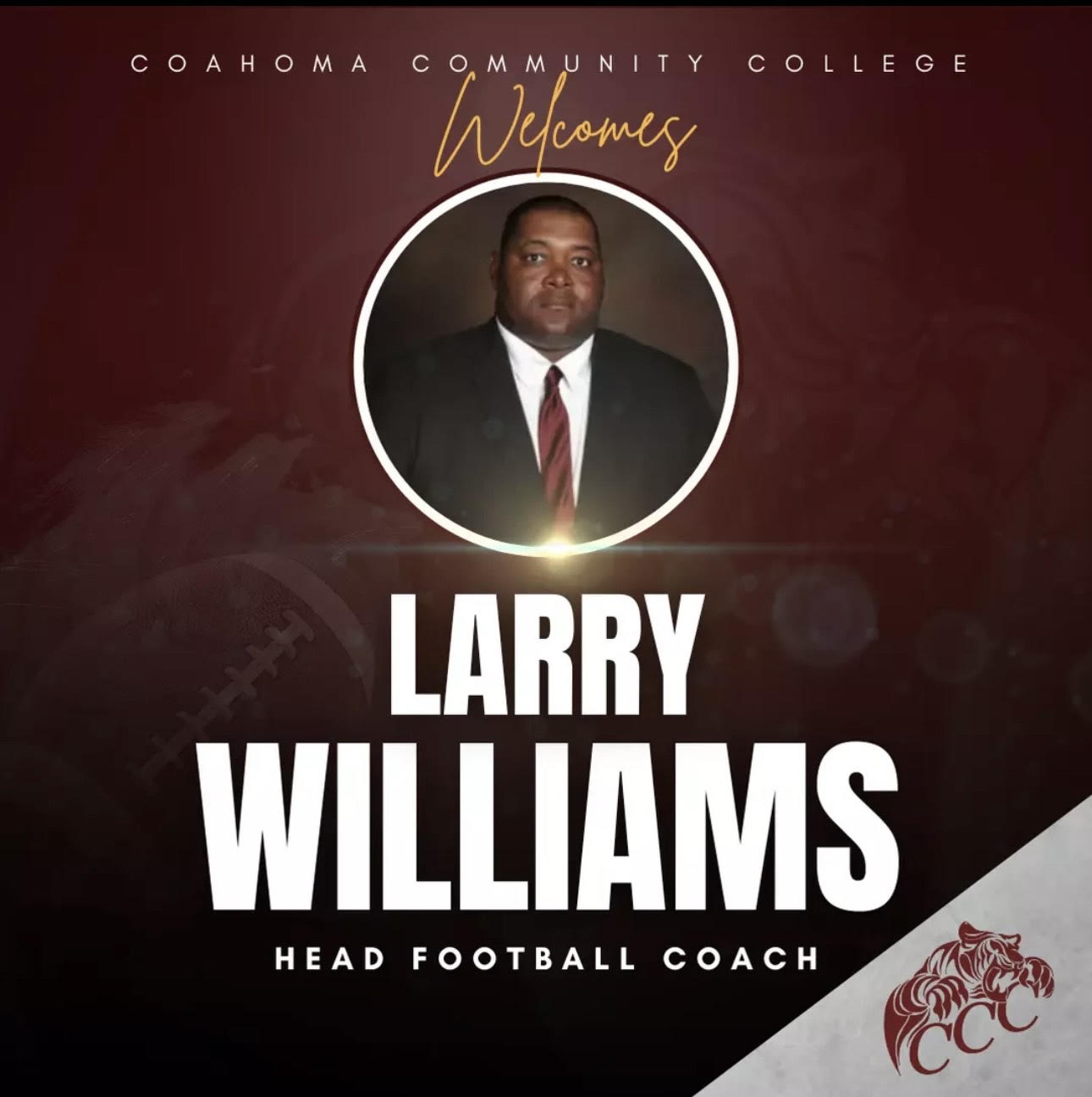 Larry Williams Named New Head Football Coach at Coahoma Community College