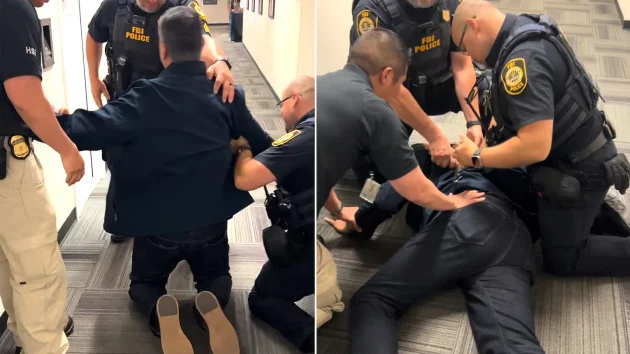 Padilla pushes back against Noems claim he barged into news conference