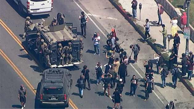 US troops on the ground in LA immigration enforcement operation, DOD says