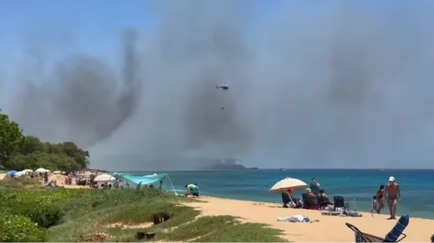 Maui firefighters battle brush fire in Ka’anapali