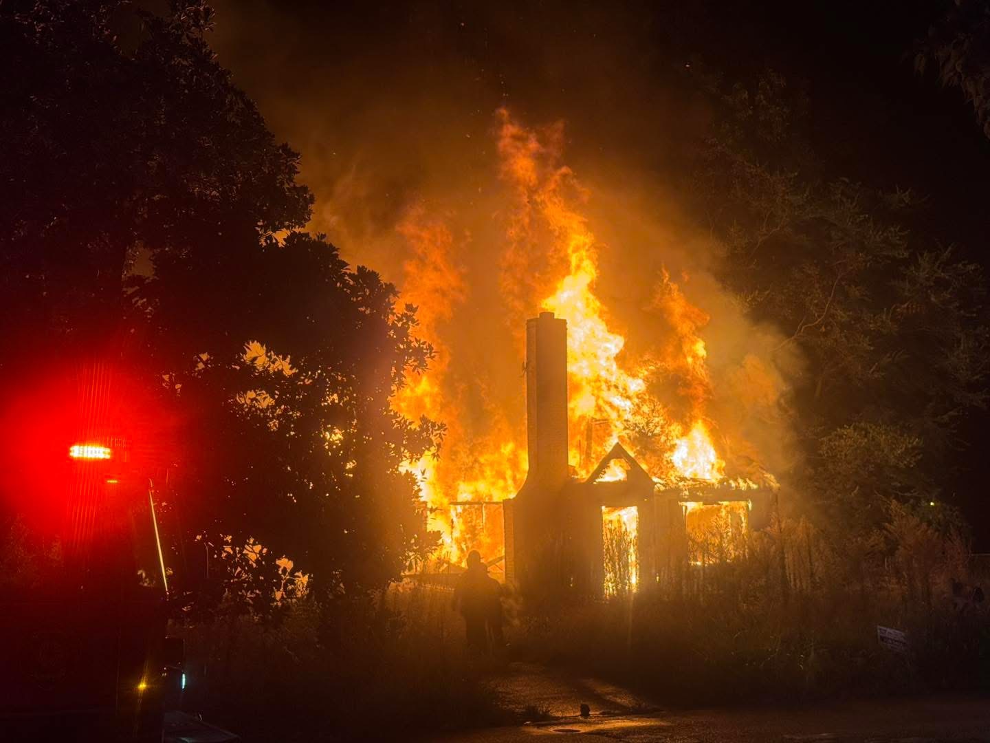 Suspected Arson Destroys Vacant Home in Greenville