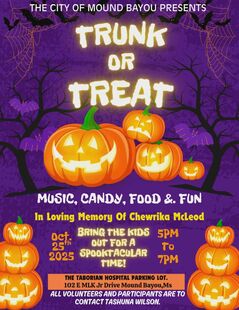 Mound Bayou to Host Trunk or Treat in Memory of Chewrika McLeod