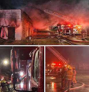 Fire Damages Downtown Ruleville Building; Ladder Truck Assists in Early-Morning Response
