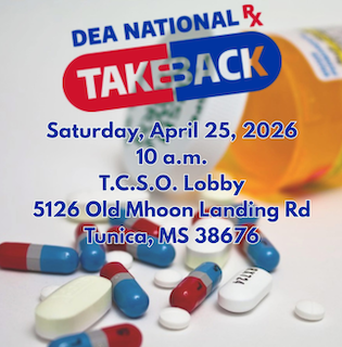 Tunica County to Host National Prescription Drug Take Back Day Event
