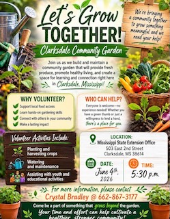 Clarksdale Community Garden Seeks Volunteers for June 4 Event