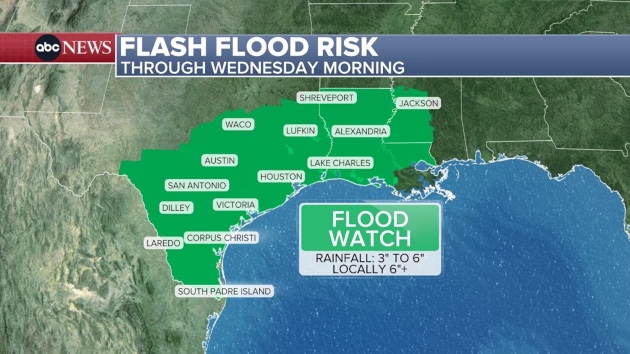 Dangerous flooding ongoing in Texas, with flash flood risks across the region