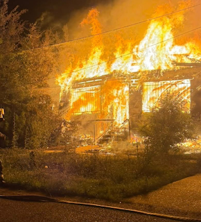 Vacant House Destroyed in Greenville Fire