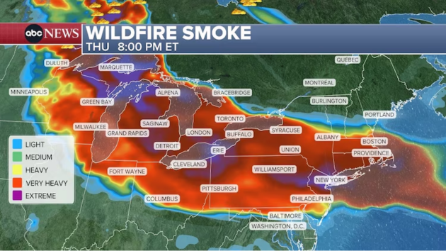 Dangerous wildfire smoke continues with air quality alerts in at least 17 states