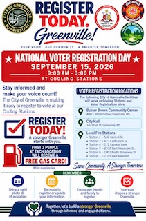 Greenville to Host Voter Registration Events on National Voter Registration Day