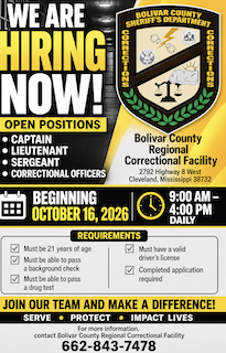Bolivar County Regional Correctional Facility Hiring for Multiple Positions